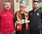 Przedstawiciele KS Orzyc odwiedzili burmistrz Beatę Szczepankowska.