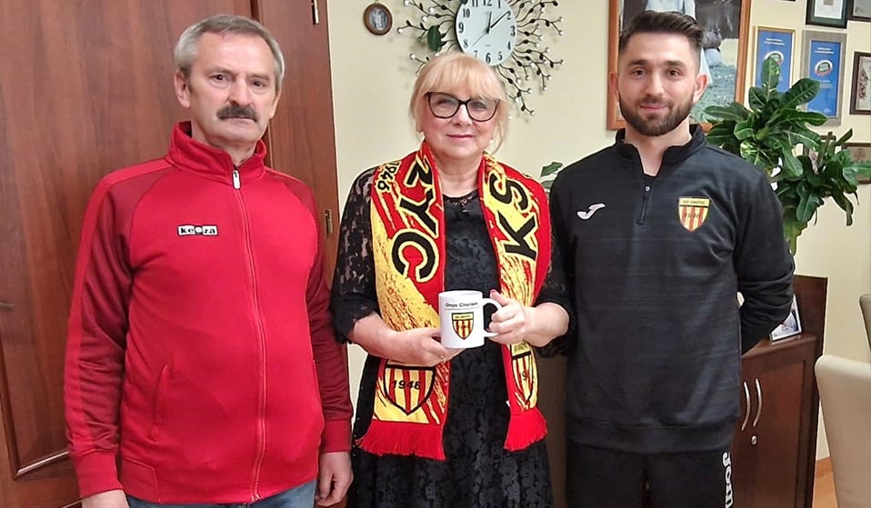 Przedstawiciele KS Orzyc odwiedzili burmistrz Beatę Szczepankowska.